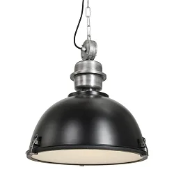 pendant luminaire BIKKEL - Ø 42CM 1 flame, medium E27 IP20, black matt dimmable