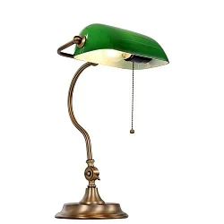 Luminaria de mesa BELANA de 1 llama E27 IP20, verde, color bronce regulable