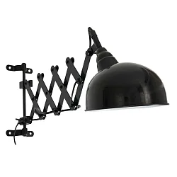 Luminaria de pared YORKSHIRE de 1 llama, con interruptor, con enchufe, ajustable E27 IP20, negro mate 