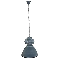 Luminaria colgante DENSI abajo, de 1 llama, grande E27 IP20, gris regulable