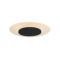 Luminaria de techo LIDO redondo, medio, indirecta, perforado IP20, negro mate regulable
