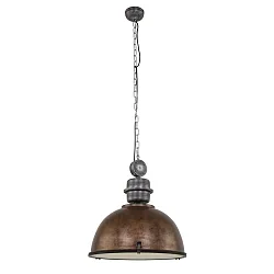 Luminaria colgante BIKKEL - Ø 52CM de 1 llama, grande E27 IP20, marrón, pied regulable