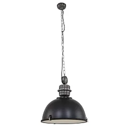 Luminaria colgante BIKKEL - Ø 52CM de 1 llama, grande E27 IP20, negro mate regulable