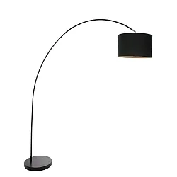 Luminaria de pedestal SOLVA cilíndrico, con interruptor, con pantalla, con enchufe, inclinable E27 IP20, negro mate 