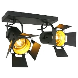Mexlite Spot CARRÉ, 2 flames, studio spotlight, black
