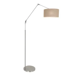 Luminaria de pedestal PRESTIGE CHIC cilíndrico, con interruptor, con pantalla, con brazo articulado, con enchufe E27 IP20