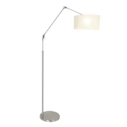 Luminaria de pedestal PRESTIGE CHIC cilíndrico, con interruptor, con pantalla, con brazo articulado, con enchufe E27 IP20