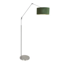 Luminaria de pedestal PRESTIGE CHIC cilíndrico, con interruptor, con pantalla, con brazo articulado, con enchufe E27 IP20