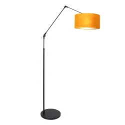 Luminaria de pedestal PRESTIGE CHIC cilíndrico, con interruptor, con pantalla, con brazo articulado, con enchufe E27 IP20