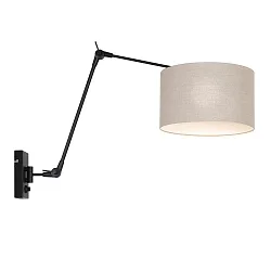 Luminaria de pared PRESTIGE CHIC cilíndrico, con interruptor, con pantalla, con brazo articulado, con enchufe E27 IP20