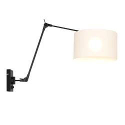 Luminaria de pared PRESTIGE CHIC cilíndrico, con interruptor, con pantalla, con brazo articulado, con enchufe E27 IP20