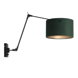 Luminaria de pared PRESTIGE CHIC cilíndrico, con interruptor, con pantalla, con brazo articulado, con enchufe E27 IP20