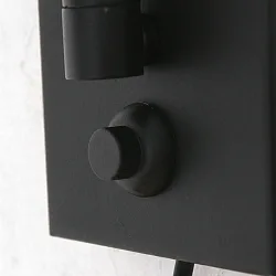 Luminaria de pared PRESTIGE CHIC cilíndrico, con interruptor, con pantalla, con brazo articulado, con enchufe E27 IP20