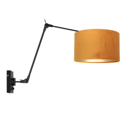 Luminaria de pared PRESTIGE CHIC cilíndrico, con interruptor, con pantalla, con brazo articulado, con enchufe E27 IP20