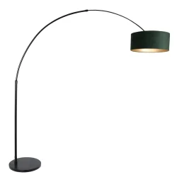 Luminaria de pedestal SPARKLED LIGHT cilíndrico, con interruptor, con pantalla, con enchufe, ajustable E27 IP20, negro mate 