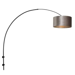 Luminaria de pared SPARKLED LIGHT cilíndrico, con pantalla, ajustable E27 IP20, negro mate 