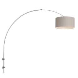 Luminaria de pared SPARKLED LIGHT cilíndrico, con pantalla, ajustable E27 IP20, acero cepillado 