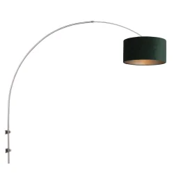 Luminaria de pared SPARKLED LIGHT cilíndrico, con pantalla, ajustable E27 IP20, acero cepillado 