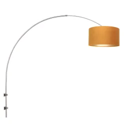 Luminaria de pared SPARKLED LIGHT cilíndrico, con pantalla, ajustable E27 IP20, acero cepillado 