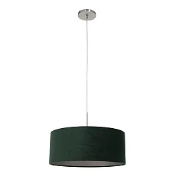 Luminaria colgante SPARKLED LIGHT cilíndrico, con pantalla E27 IP20, acero cepillado regulable