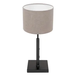 table lamp STANG up, short, with switch, with shade, with plug E27 IP20, black matt dimmable