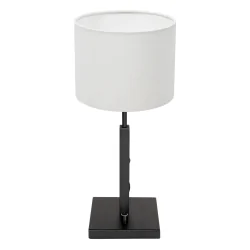 table lamp STANG up, short, with switch, with shade, with plug E27 IP20, black matt dimmable