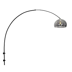 wall luminaire SPARKLED LIGHT half round, with shade, adjustable E27 IP20, black matt 