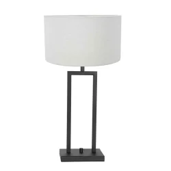 table lamp STANG up, 2-fold, with switch, with shade, with plug E27 IP20, black matt dimmable