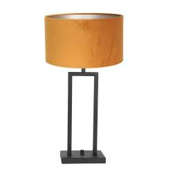 table lamp STANG up, 2-fold, with switch, with shade, with plug E27 IP20, black matt dimmable