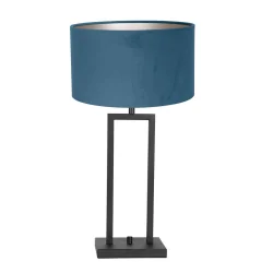 Luminaria de mesa STANG arriba, doble, con interruptor, con pantalla, con enchufe E27 IP20, negro mate regulable