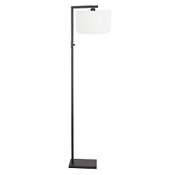 Luminaria de pedestal STANG abajo, con interruptor, con pantalla, con enchufe E27 IP20, negro mate regulable
