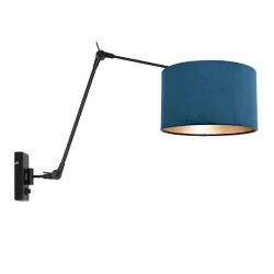 Luminaria de pared PRESTIGE CHIC cilíndrico, con interruptor, con pantalla, con brazo articulado, con enchufe E27 IP20