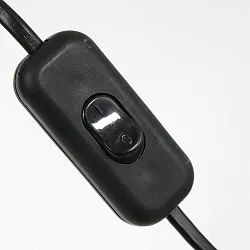 Luminaria de pared SPARKLED LIGHT cilíndrico, con interruptor, con pantalla, con enchufe, ajustable E27 IP20, negro mate 