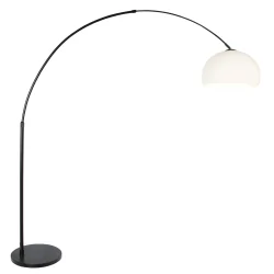 Luminaria de pedestal SPARKLED LIGHT semicircular, con interruptor, con pantalla, con enchufe, ajustable E27 IP20, negro mate 