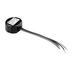Alimentador LED DC 12W 24V DU versión incorporada, constante de voltaje, conmutable, negro