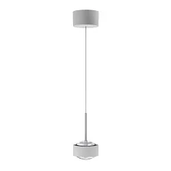 Luminaria colgante PUK! PRO 120 MOTION de 1 llama IP20, cromo, blanco mate regulable