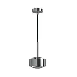 Luminaria colgante PUK MAXX DROP SOLO (COB LED) Arriba-Abajo, rígido, sin lente IP20, cromado mate regulable