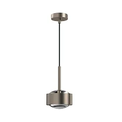Luminaria colgante PUK MAXX DROP SOLO (COB LED) Arriba-Abajo, rígido, sin lente IP20, níquel mate regulable