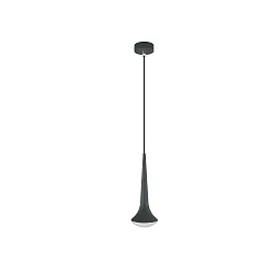 Luminaria colgante LOOK AT ME de 1 llama, sin lente IP20, cromo, antracita mate regulable