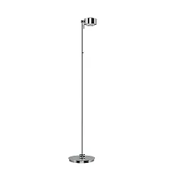 Luminaria de pedestal PUK MAXX FLOOR MINI SINGLE (LED) Arriba-Abajo, con regulador táctil, sin lente IP20, cromo regulable