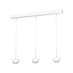 Luminaria colgante PUK MINI CHOICE LONG ONE (COB LED) abajo, 3 veces, rígido, sin lente IP20, blanco mate regulable