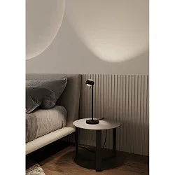 Luminaria de mesa PUK! PRO 80 SIDE TABLE / BLACK EDITION giratorio, con la óptica del lente, con regulador táctil IP20