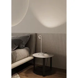 table lamp PUK! PRO 80 SIDE swivelling, rotatable IP20, nickel matt dimmable