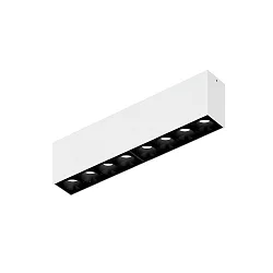 Luminaria de techo LINOO SURFACE 8.0 de 8 llamas, angular IP20, blanco mate, blanco brillante regulable