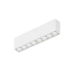 Luminaria de techo LINOO SURFACE 8.0 de 8 llamas, angular IP20, blanco mate, blanco brillante regulable