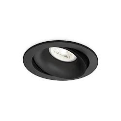 Proyector empotrado RONY 1.0 - PAR16 giro cardánico GU10 IP20, mate, negro intenso regulable