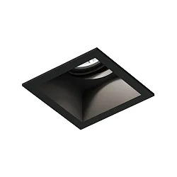 Proyector empotrado PLANO 1.0 - LED de 1 llama, giro cardánico, con resortes de clip IP20, mate, negro intenso regulable
