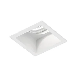 Proyector empotrado PLANO 1.0 - LED de 1 llama, giro cardánico, con resortes de clip IP20, mate, blanco tráfico regulable