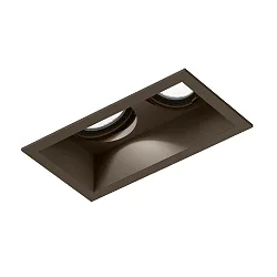Proyector empotrado PLANO 2.0 - LED de 2 llamas, giro cardánico, con resortes de clip IP20, color bronce regulable