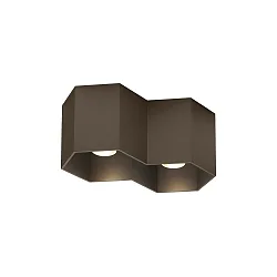 Luz downlight HEXO 2.0 - PAR16 de 2 llamas, angular, sin reflector GU10 IP20, color bronce regulable